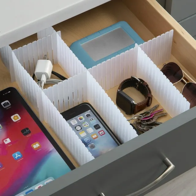 Simplify Interlocking Draw Organizers, Customizable, 3 Piece, White