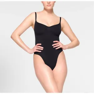 SKIMS Seamless Sculpt Thong Bodysuit Onyx Size L NO BOX