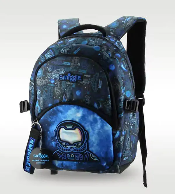Smiggle Brand Astronaut Space World Themed School Bag | Grade 2 & 3 (467521)