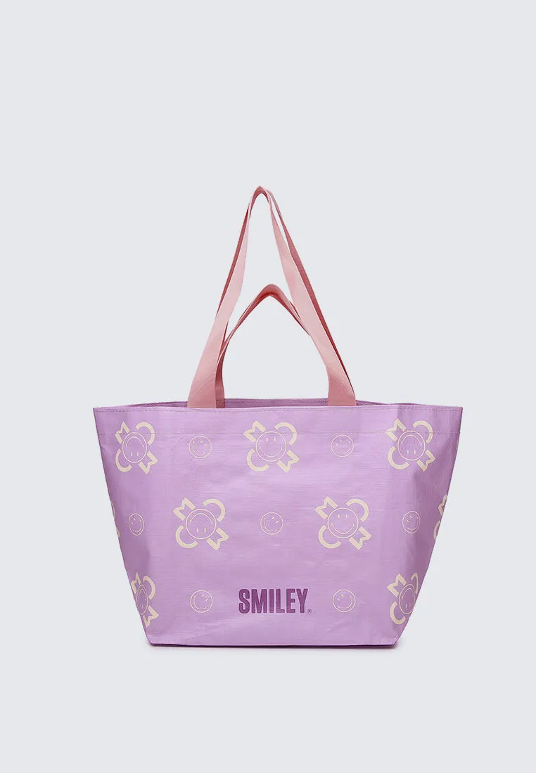 Smiley Cheer Up! Tote Bag 2 In 1 Set (Firebrick)