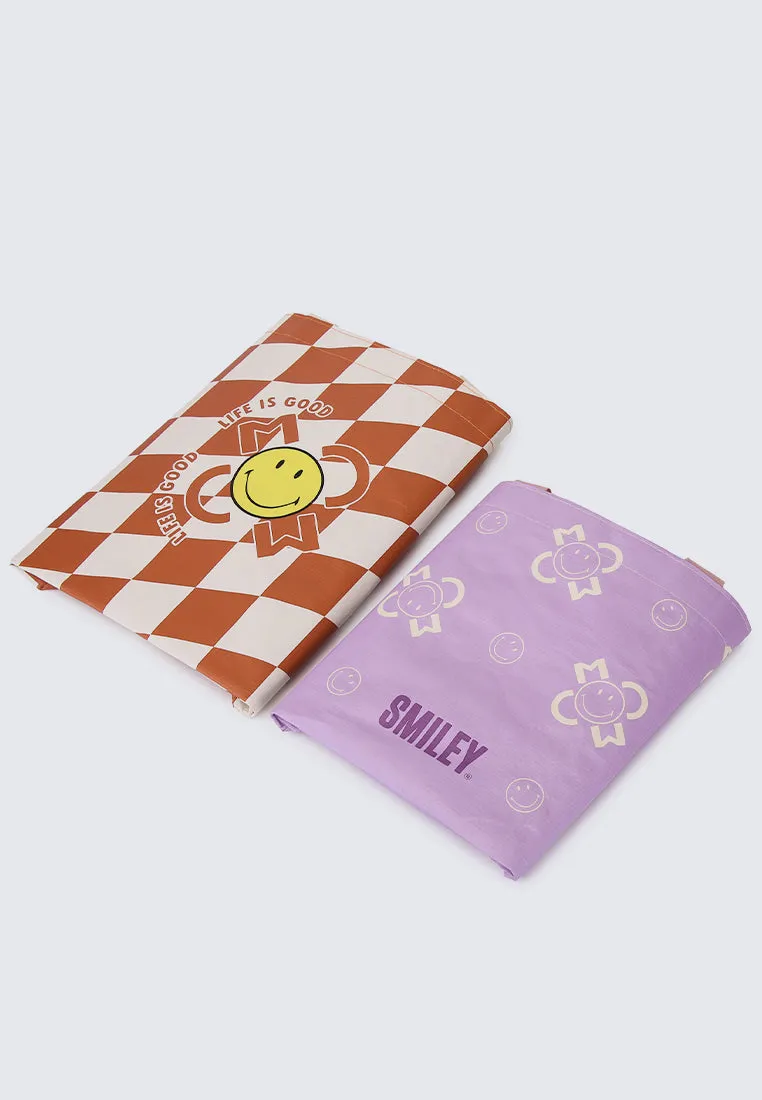 Smiley Cheer Up! Tote Bag 2 In 1 Set (Firebrick)