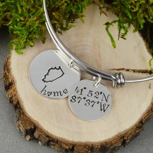 State Bangle with Coordinates