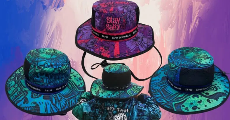 Stay Salty | Purple Pink Wide Brim Hat