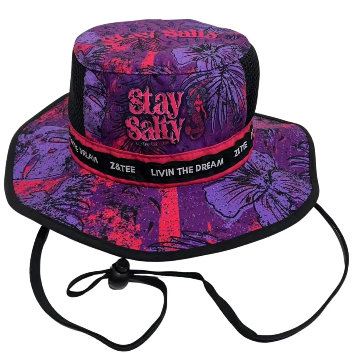 Stay Salty | Purple Pink Wide Brim Hat
