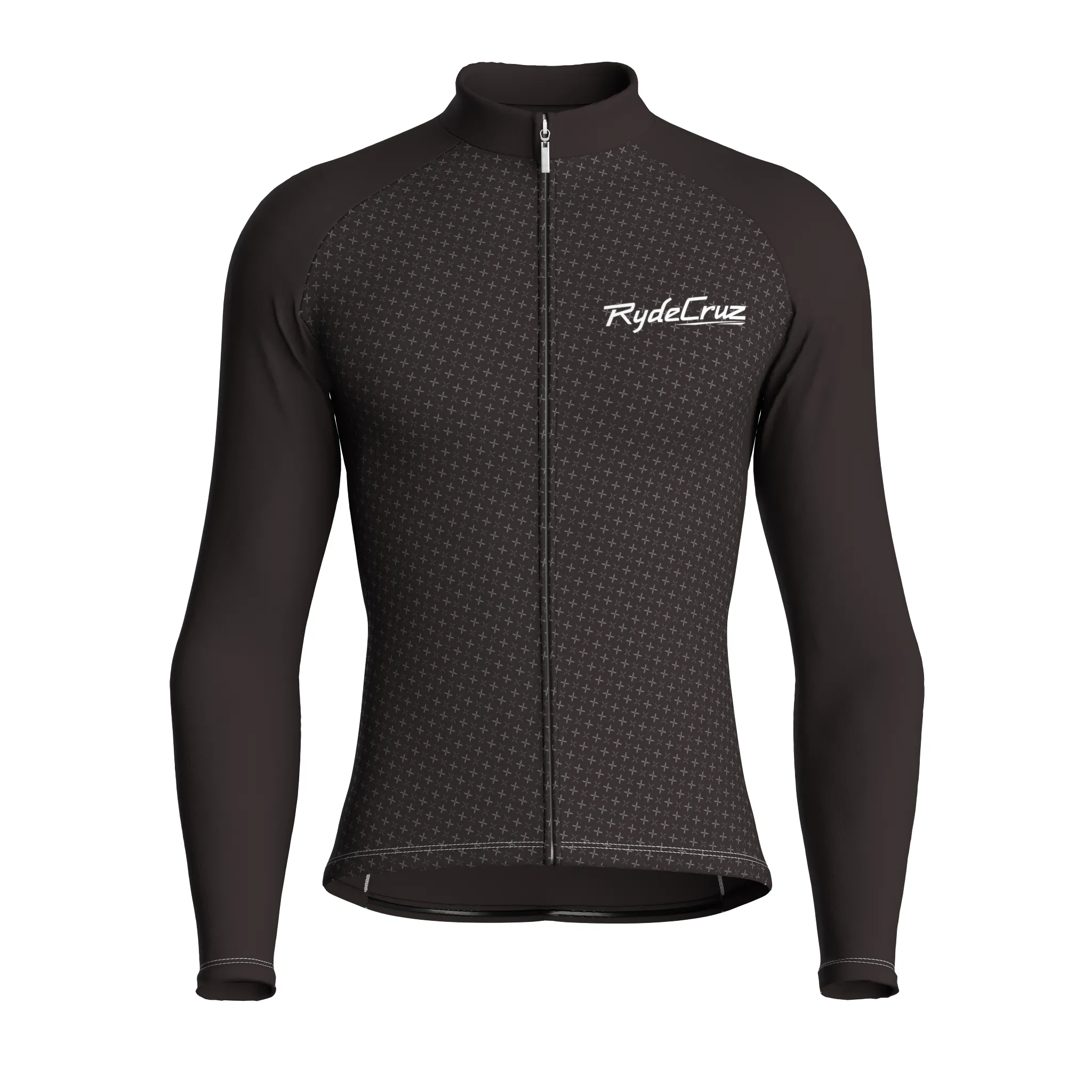 Stellar Grid | Dark Brown Male Long Sleeves Jersey