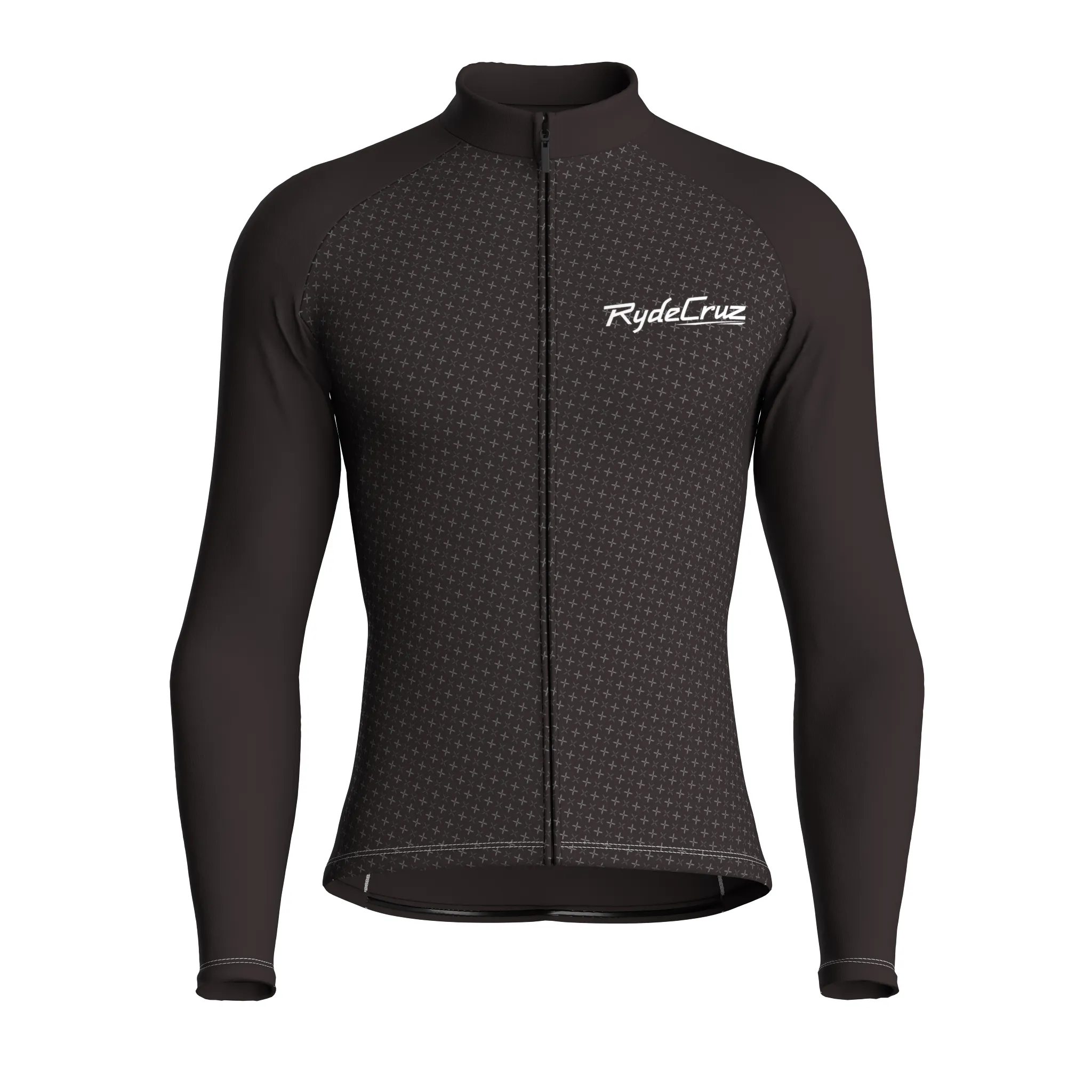 Stellar Grid | Dark Brown Male Long Sleeves Jersey