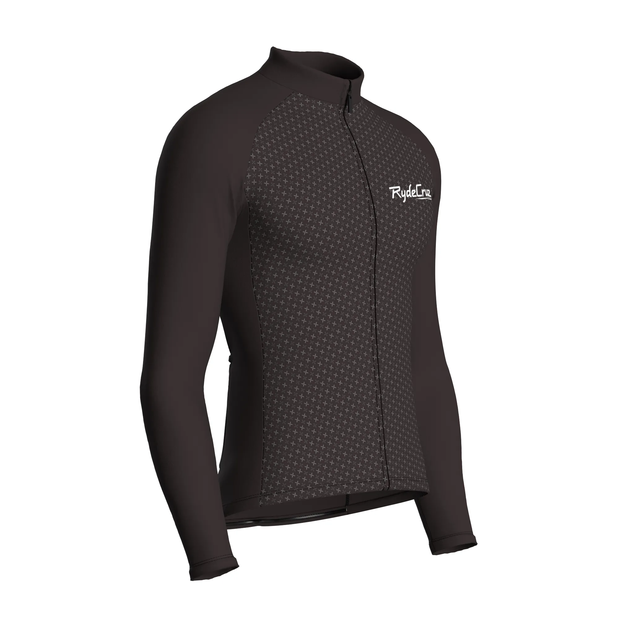 Stellar Grid | Dark Brown Male Long Sleeves Jersey