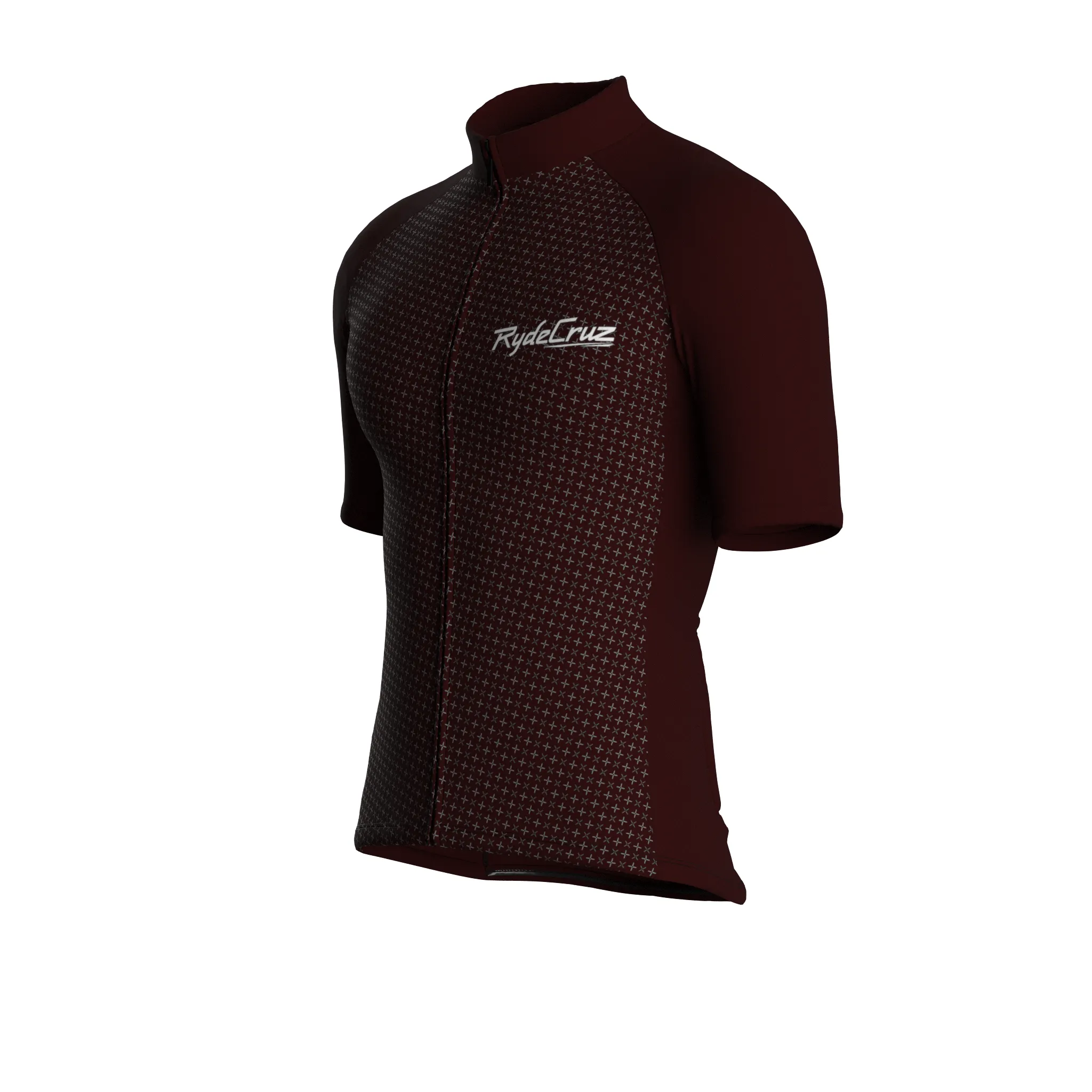 Stellar Grid | Dark Red Male Short Sleeves Jersey