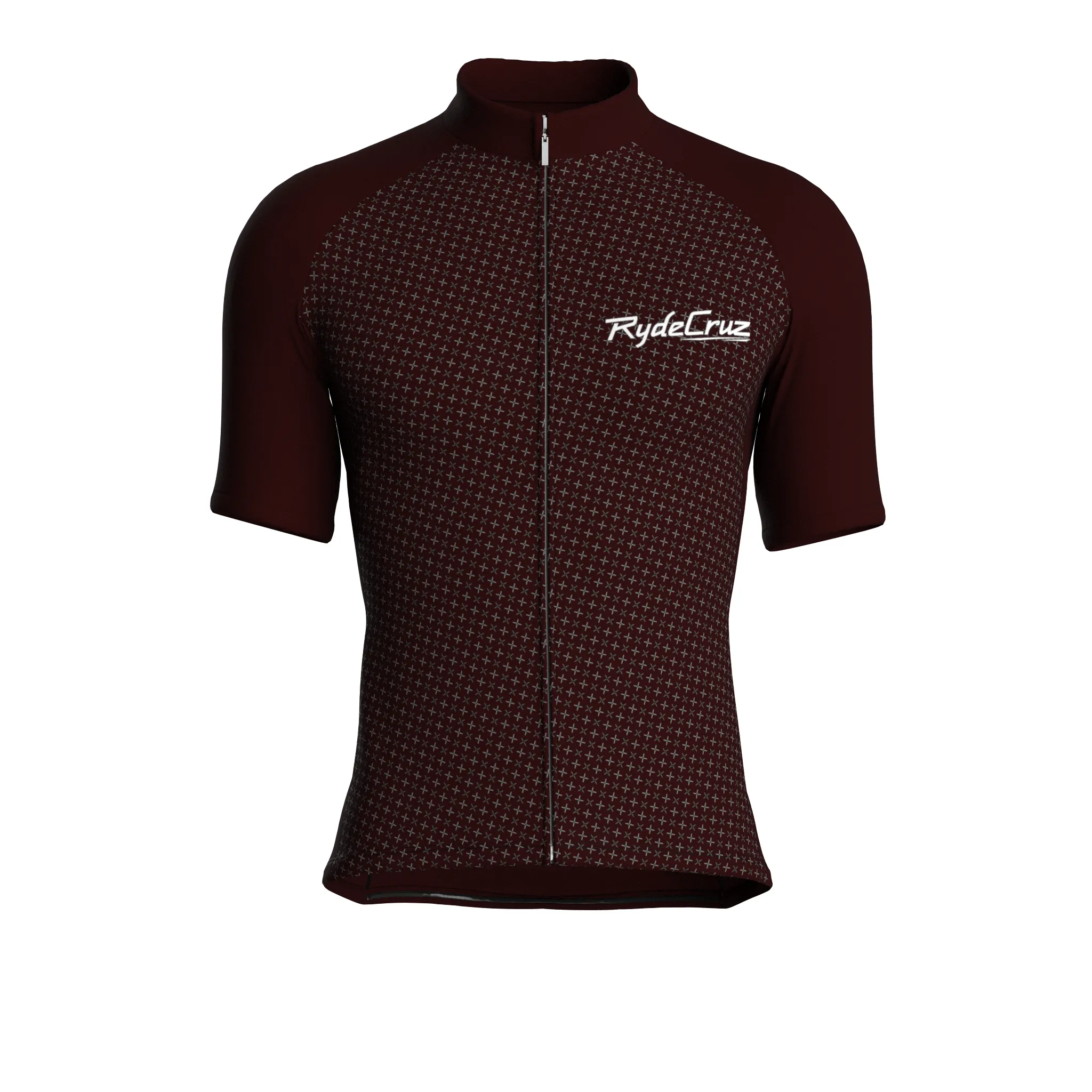 Stellar Grid | Dark Red Male Short Sleeves Jersey