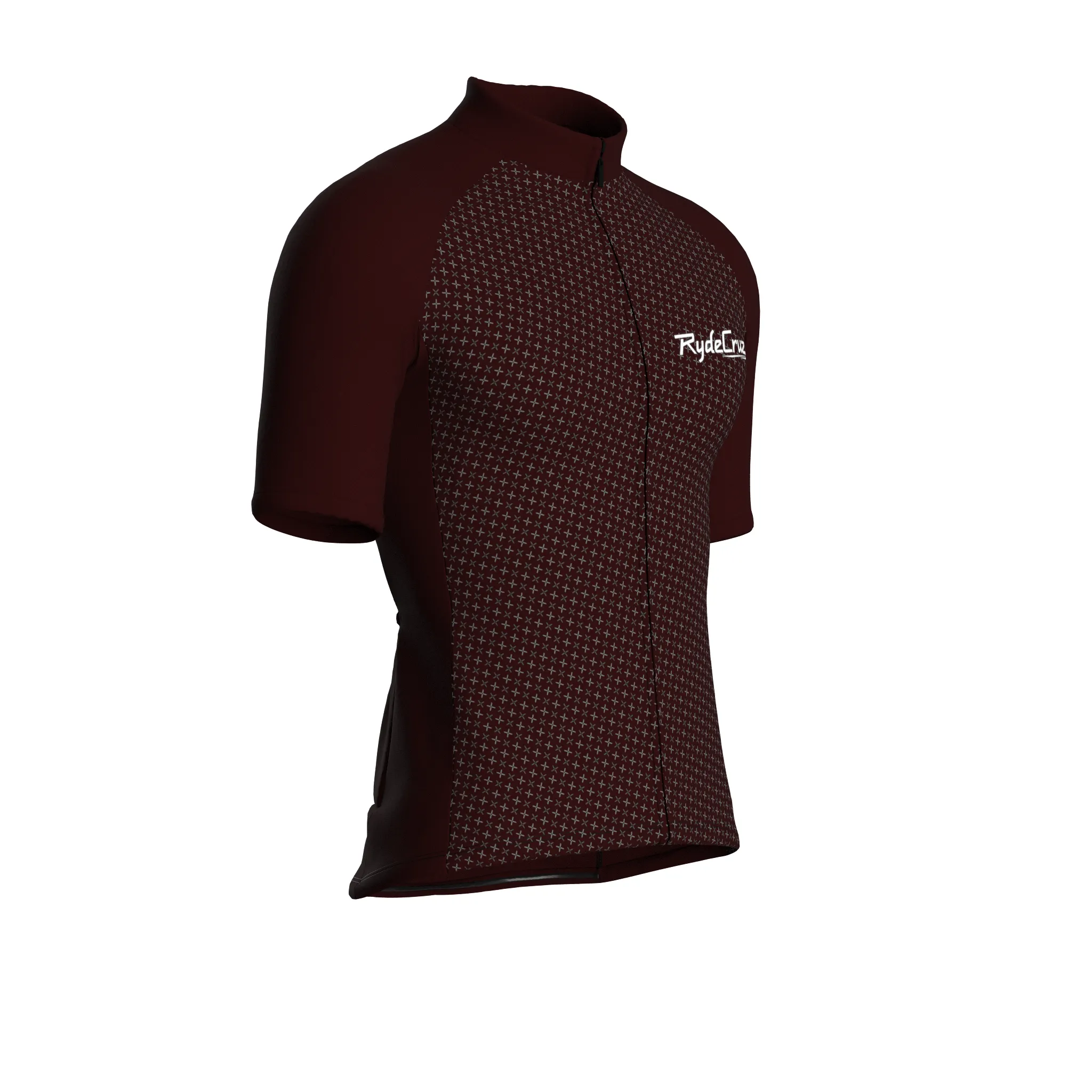 Stellar Grid | Dark Red Male Short Sleeves Jersey