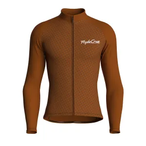 Stellar Grid | Earth Brown Male Long Sleeves Jersey