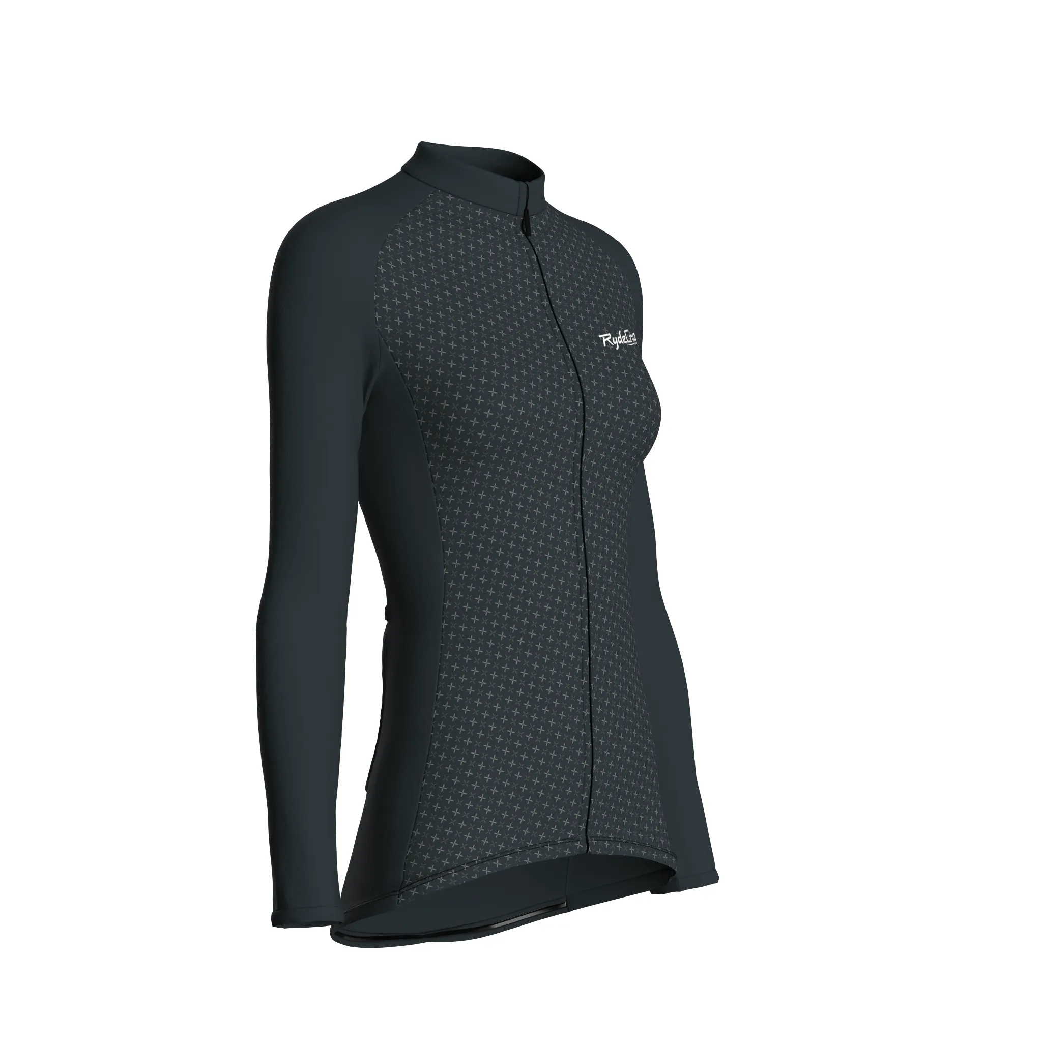 Stellar Grid | Gunmetal Gray Female Long Sleeves Jersey