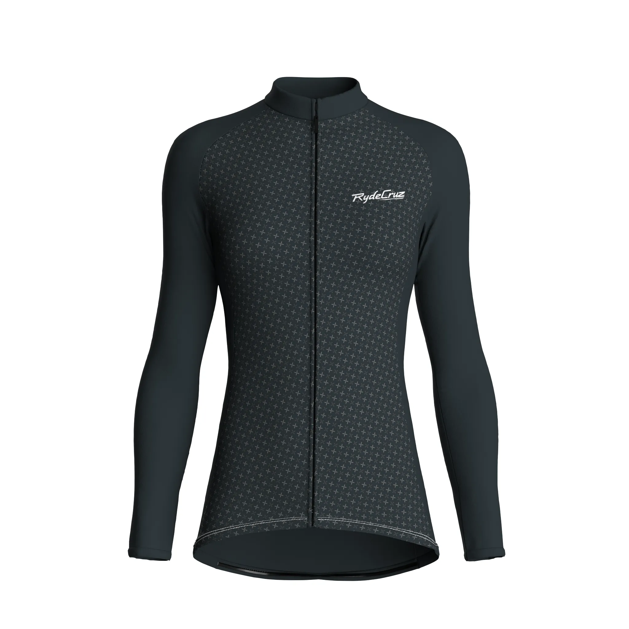 Stellar Grid | Gunmetal Gray Female Long Sleeves Jersey