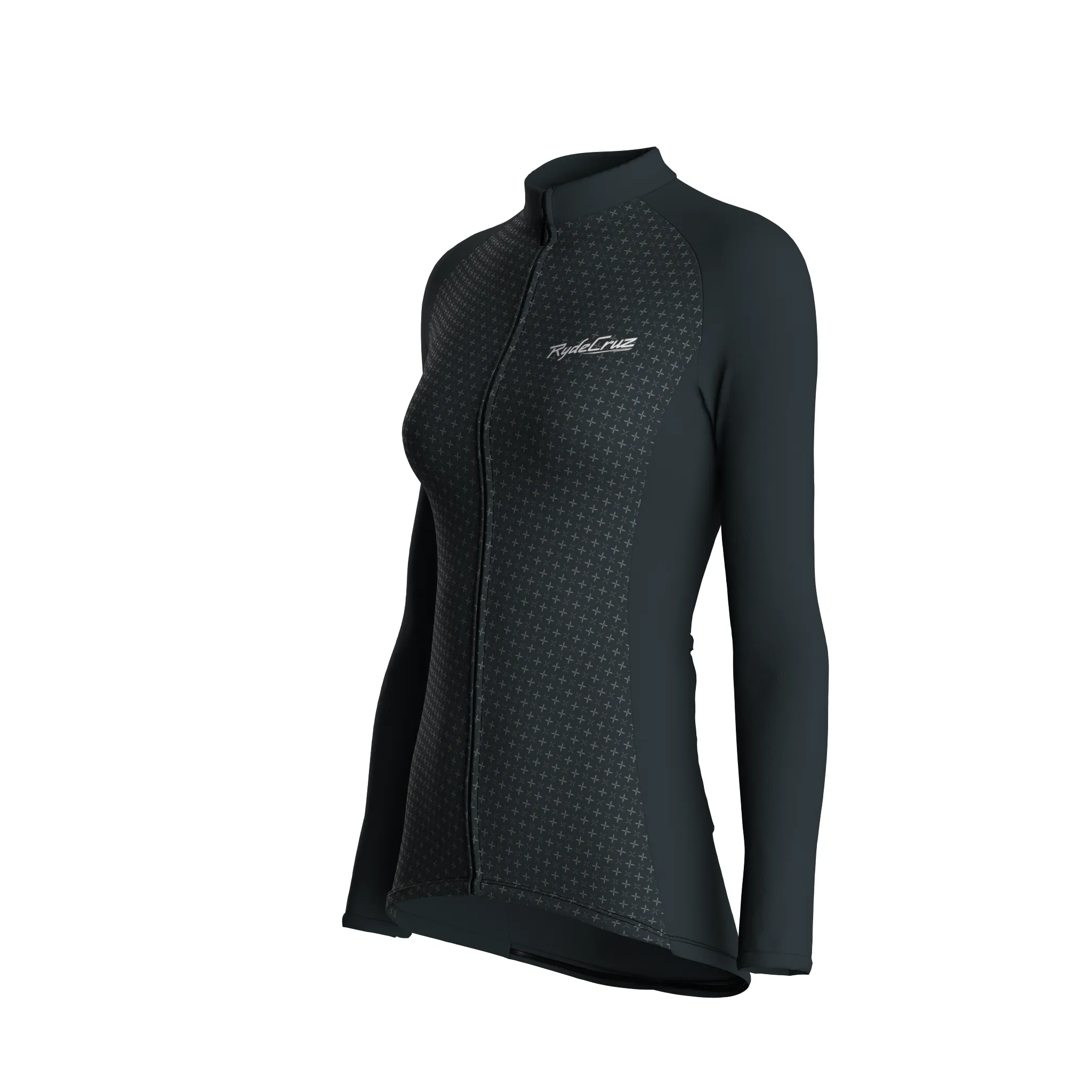 Stellar Grid | Gunmetal Gray Female Long Sleeves Jersey