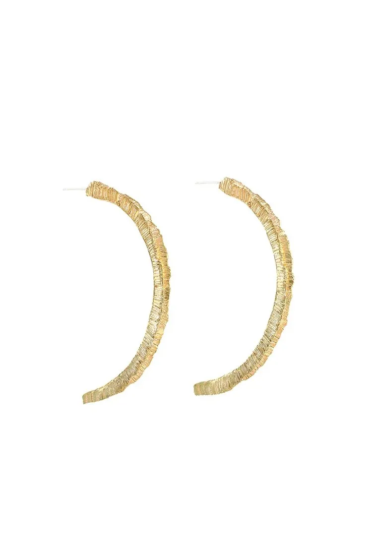 Sylvia Benson Gold Bloom Hoop Earring