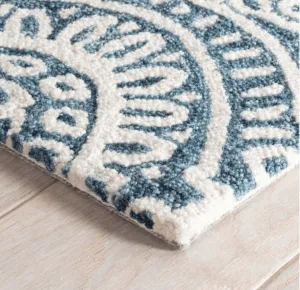 Temple Wool Rug - Ink Blue