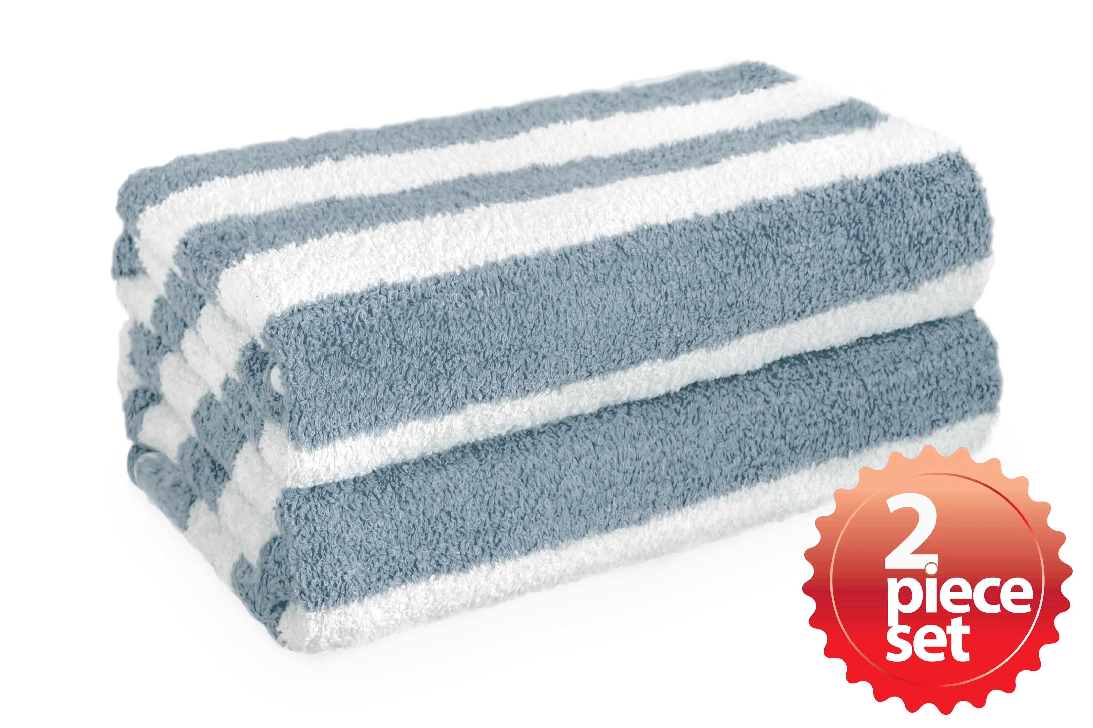 Terry Cloth Cotton Cabana Stripe Bath Beach Towel, 30"x 60"