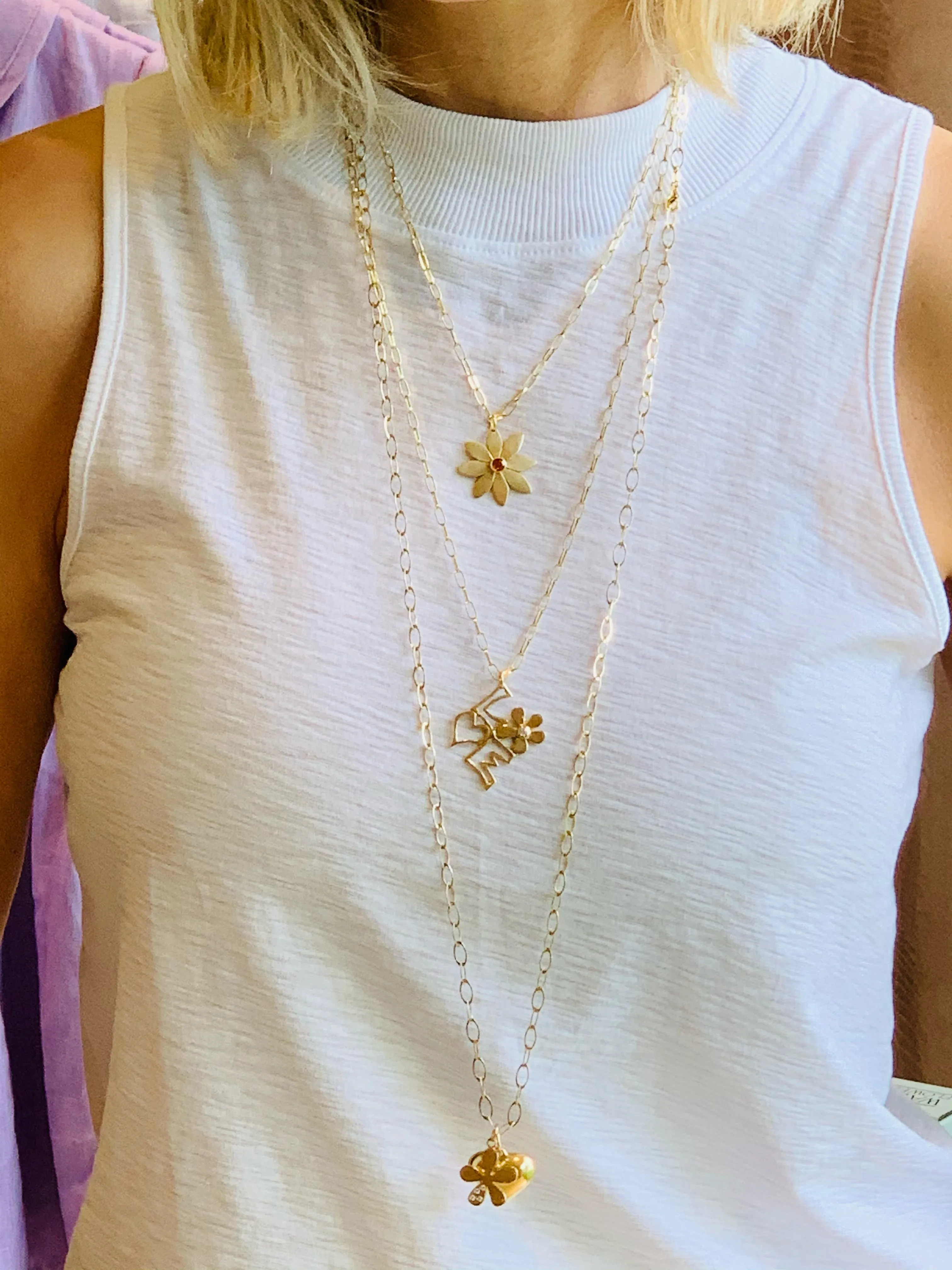 The Willow with Diamond Leaf Pendant