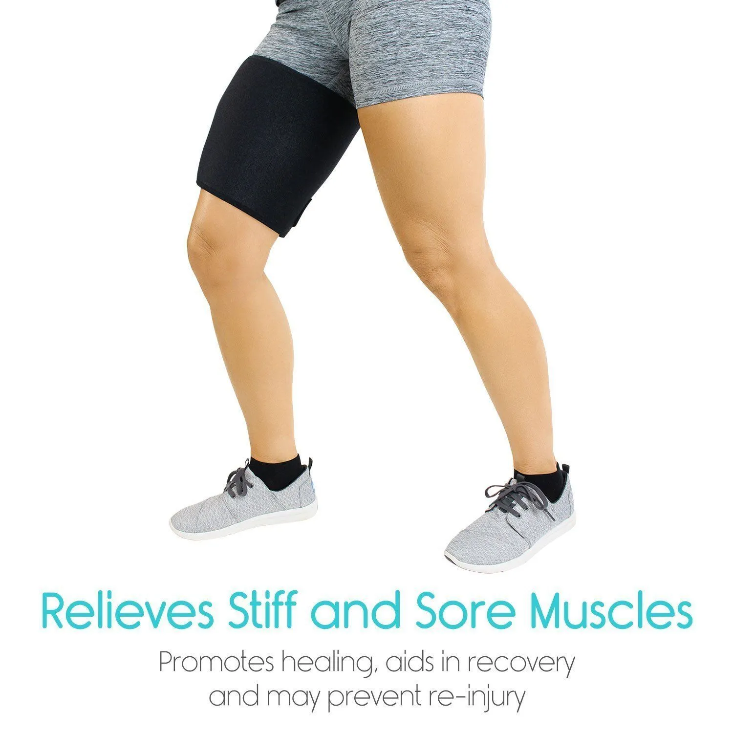 Thigh Compression Sleeve - Quad, Hamstring, Groin Support ~ Targeted Relief!
