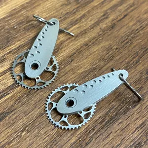Titanium Boone Cranx! (with Chainring) Earrings