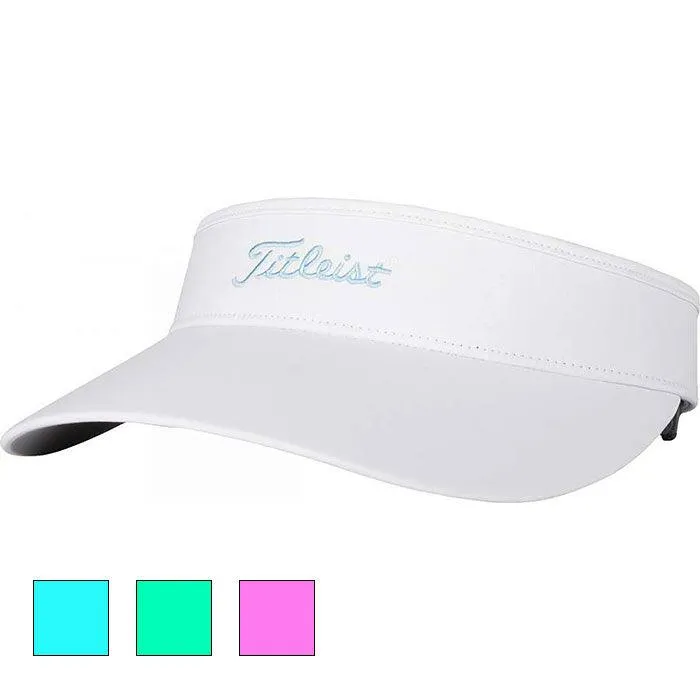 Titleist Ladies Sundrop Golf Visor White/Teal Script (TH21VWSDT)