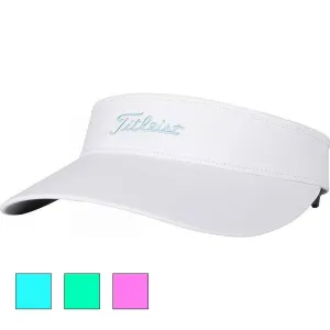 Titleist Ladies Sundrop Golf Visor White/Teal Script (TH21VWSDT)