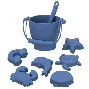 ToysLink - 8 pcs Silicone Beach Basket Play Set