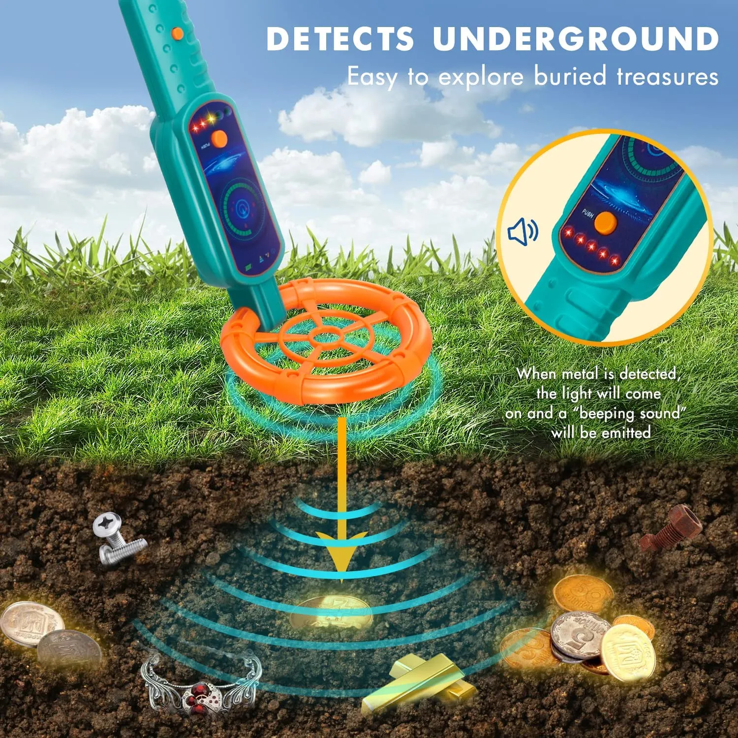 Treasure hunter in training! - Metal Detector for kids