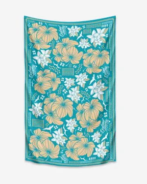 TROPIC GETAWAY Teal Pareo