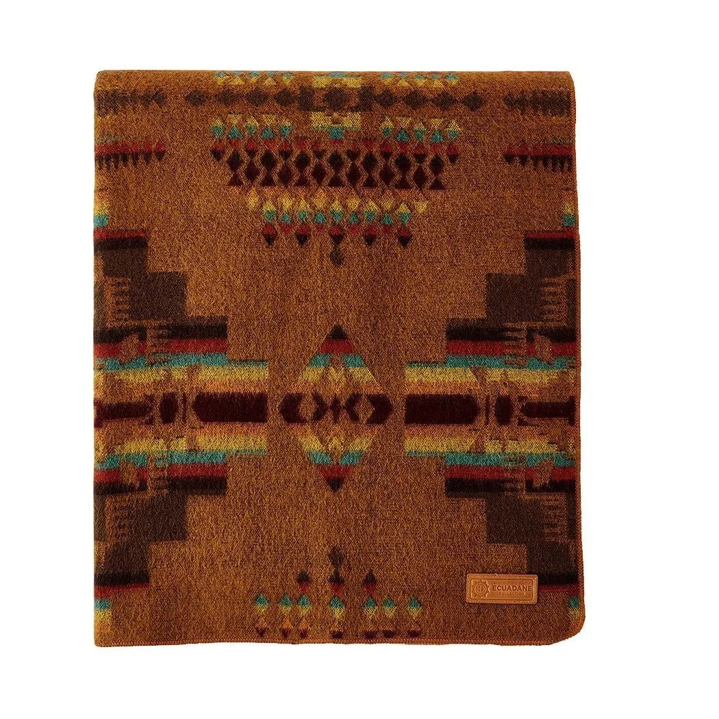 Ultra Soft Chocolate Brown Southwest Handmade Throw Blanket