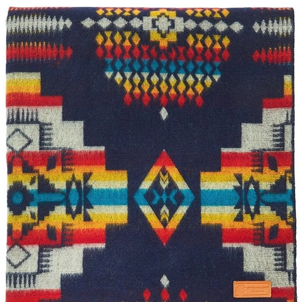 Ultra Soft Navy Blue Southwest Handmade Throw Blanket