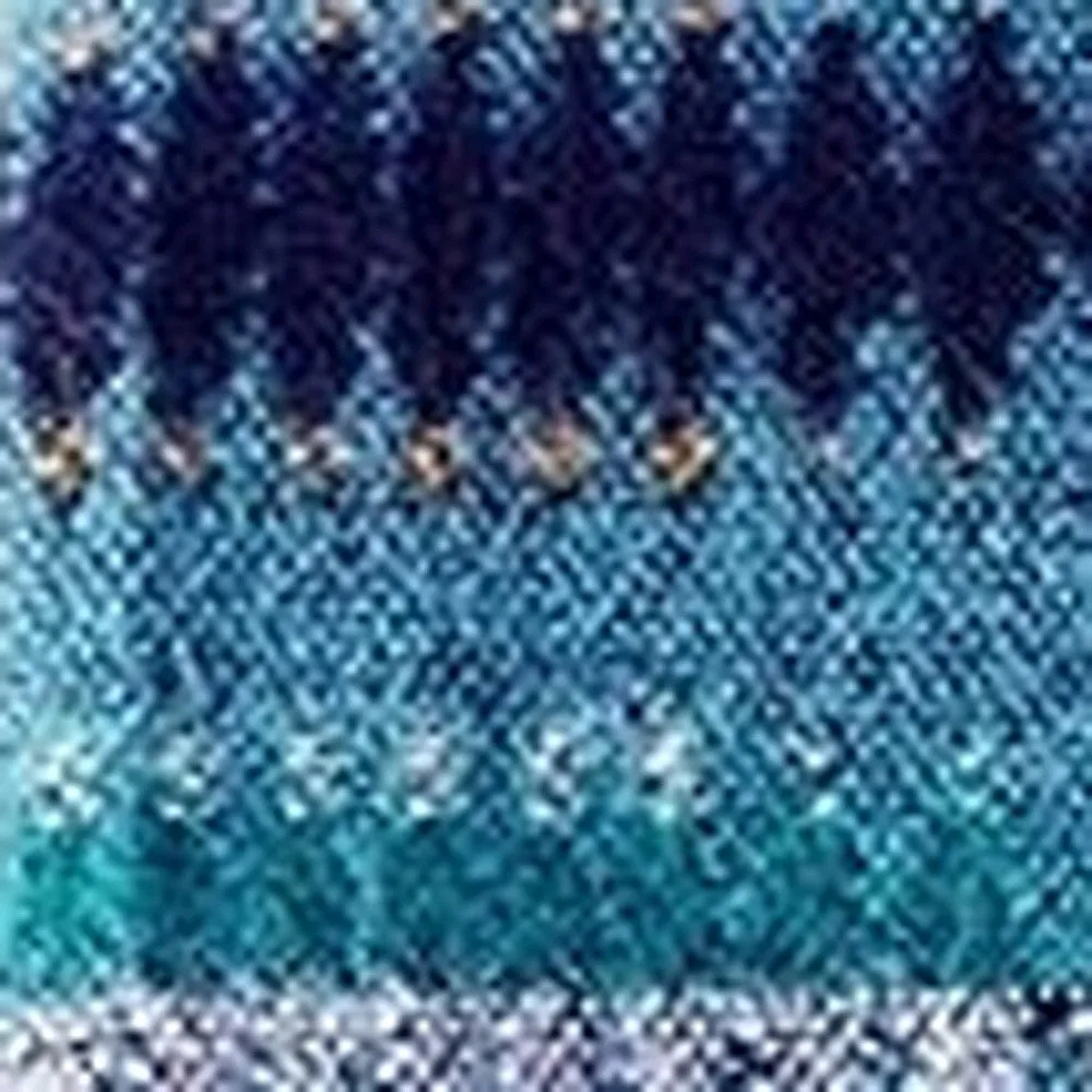 Under the Sea Blue Tribal Print Throw Blanket