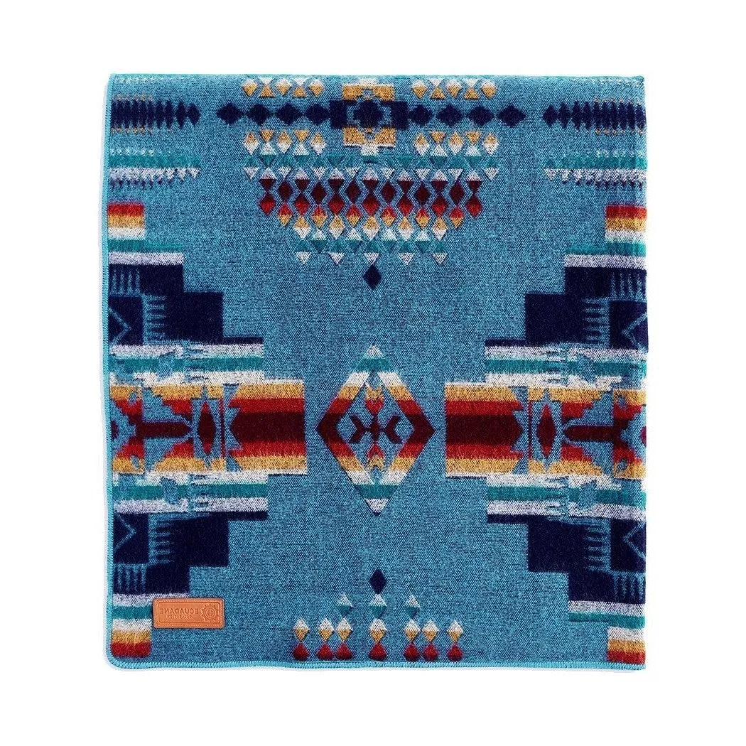 Under the Sea Blue Tribal Print Throw Blanket