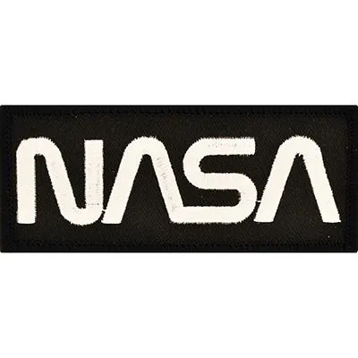 US Military NASA Logo Black Patch