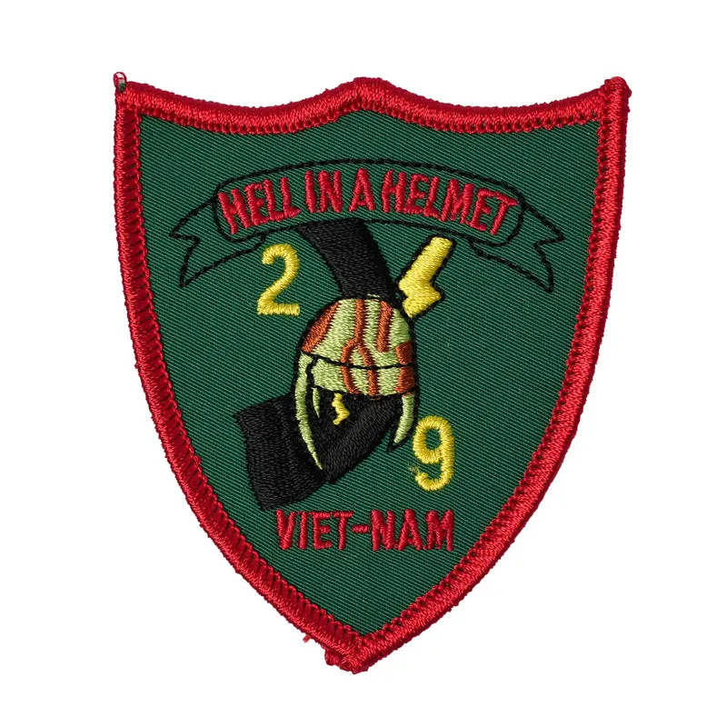 US Military Vietnam Hell In A Helmet Iron On Patch