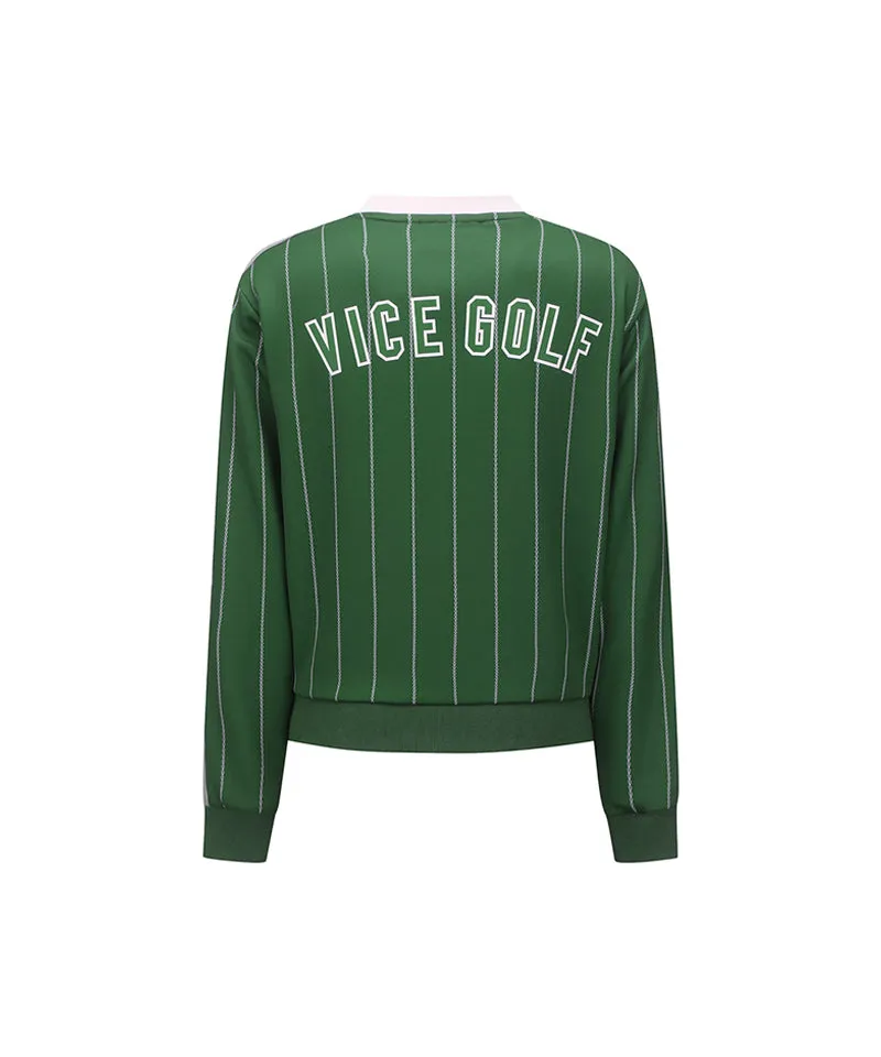 Vice Golf Atelier Women's Liberty Club Pinstripe Sweatshirt - Green