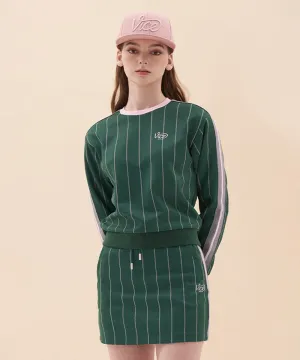 Vice Golf Atelier Women's Liberty Club Pinstripe Sweatshirt - Green