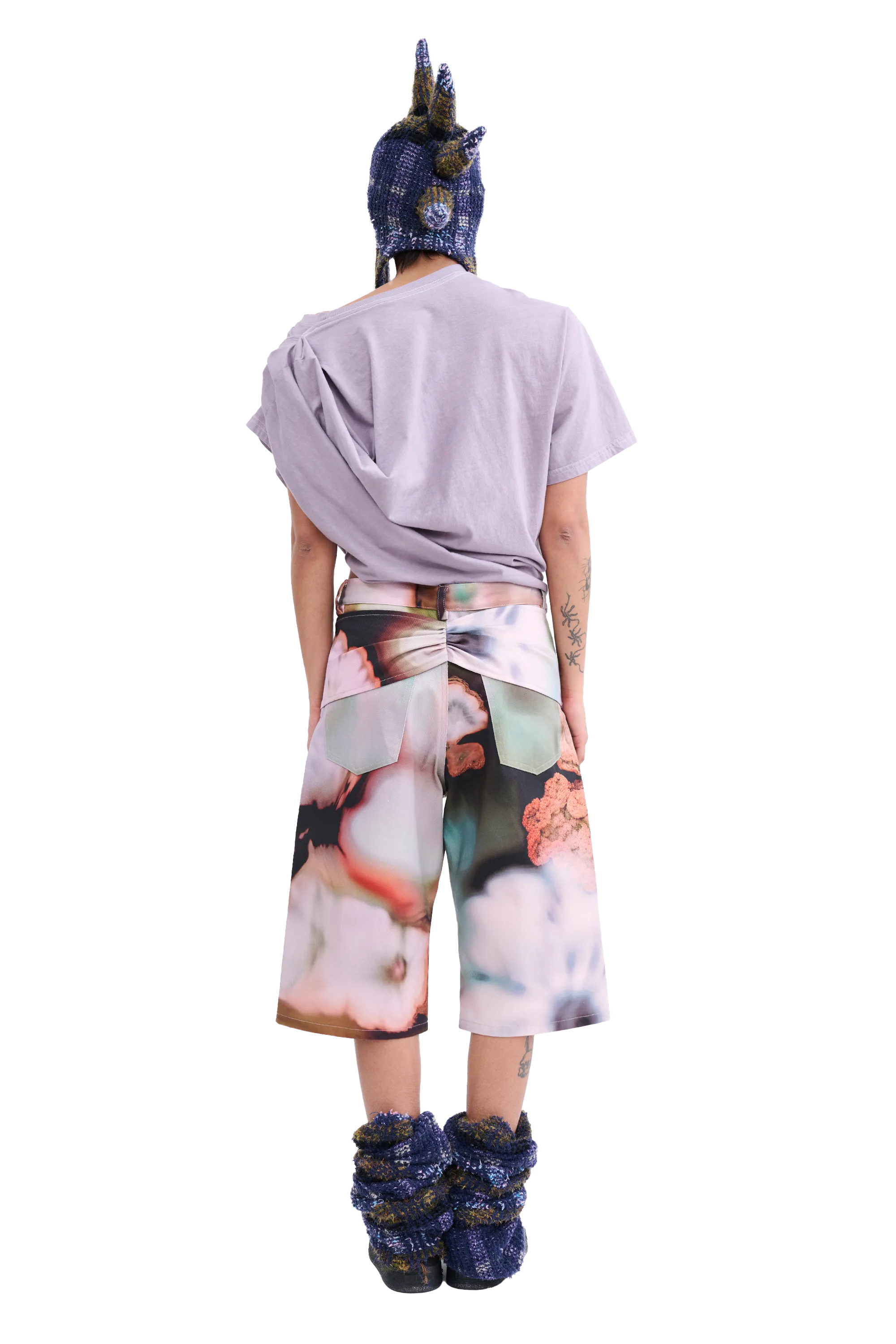 VITELLI PURPLE PLAID SPIKY HAT