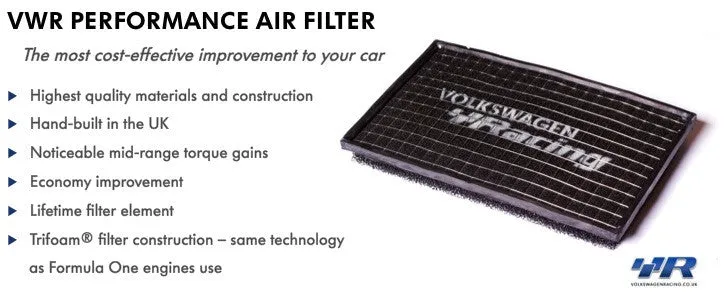 VWRacingLine High-Flow Panel Air Filter Mk5 Golf GTi TFSi and Mk6 Golf R