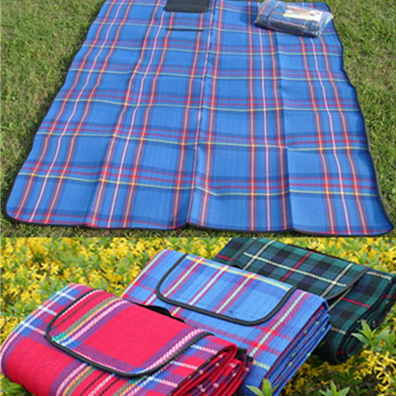 Waterproof Outdoor Foldable Beach Picnic Camping Multiplayer Moistureproof Mat Blanket Folding Baby Climb Plaid Blanket