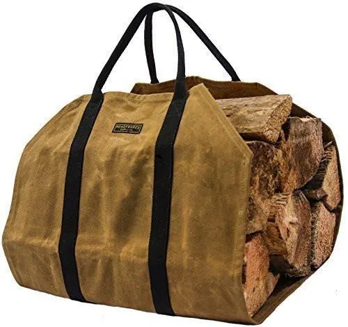 Waxed Canvas Firewood Carrier