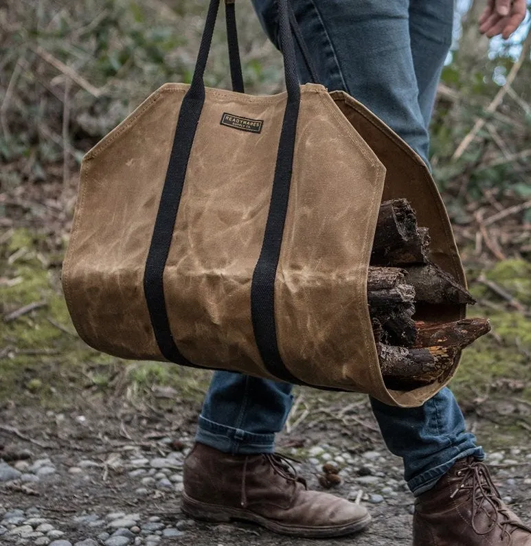 Waxed Canvas Firewood Carrier