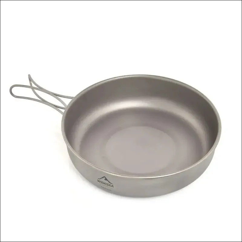 Widesea titanium cookware set - outdoor cooking pot & frying pan picnic kitchen for camping,