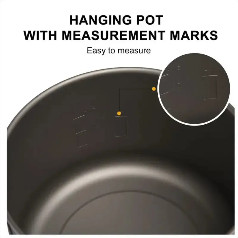 Widesea titanium cookware set - outdoor cooking pot & frying pan picnic kitchen for camping,
