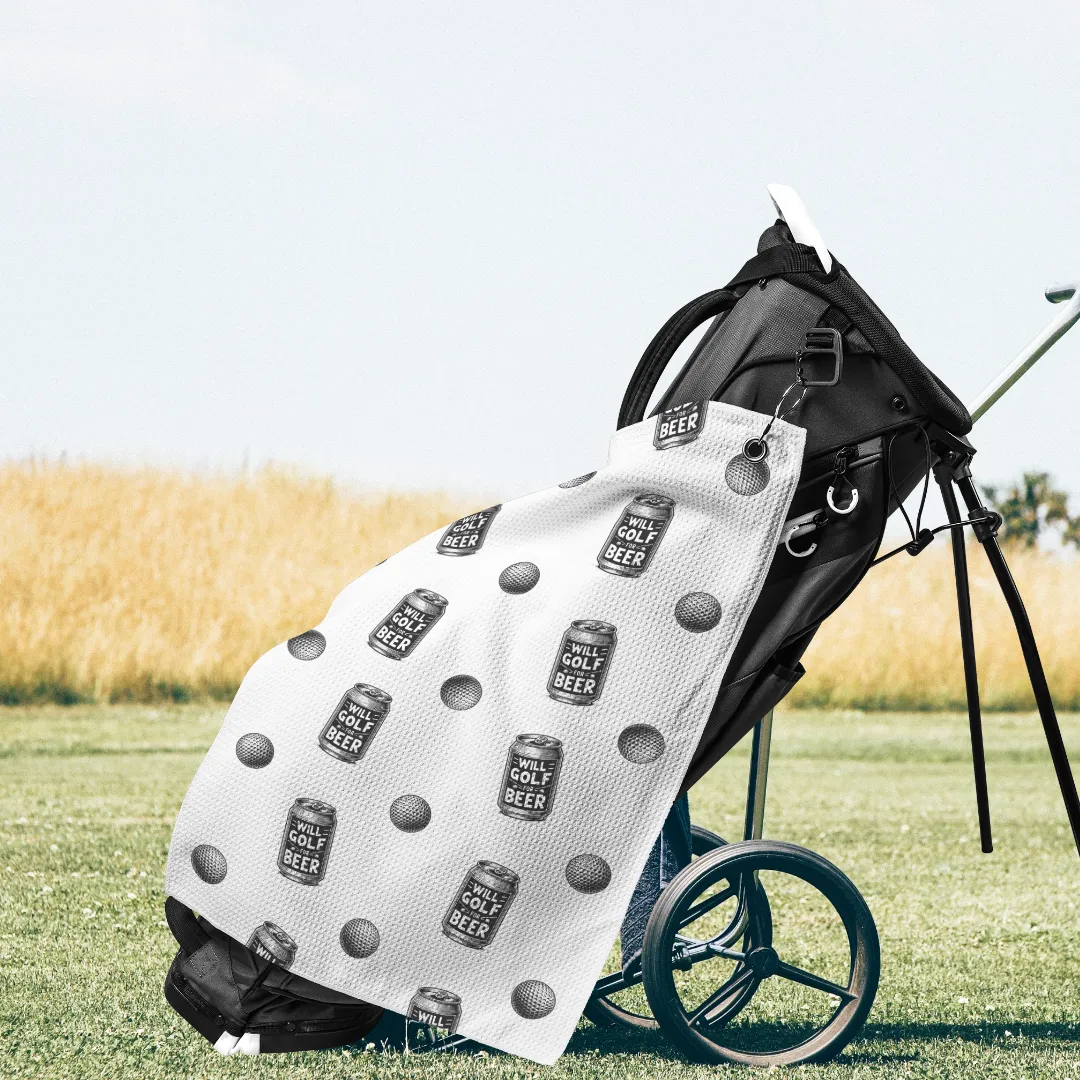 Will Golf for Beer Golf Towel