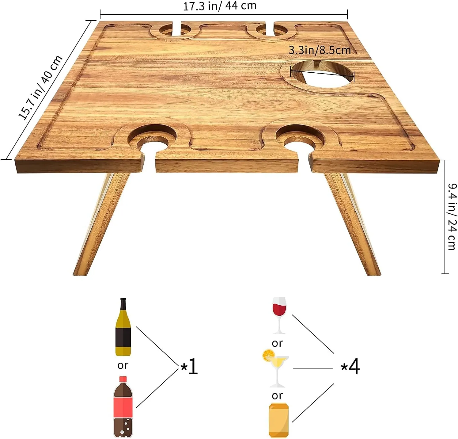 WineTote™ - Deluxe Portable Picnic Wine Table