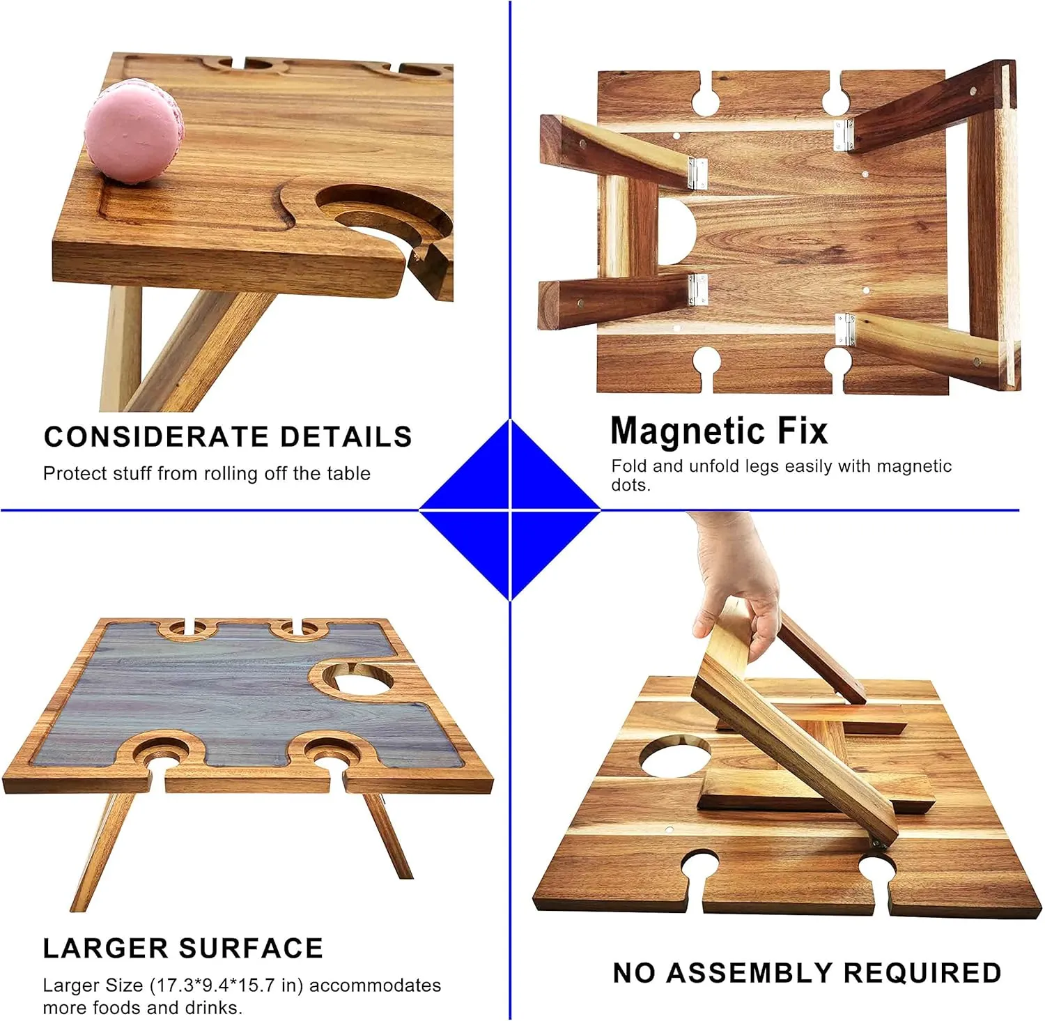 WineTote™ - Deluxe Portable Picnic Wine Table