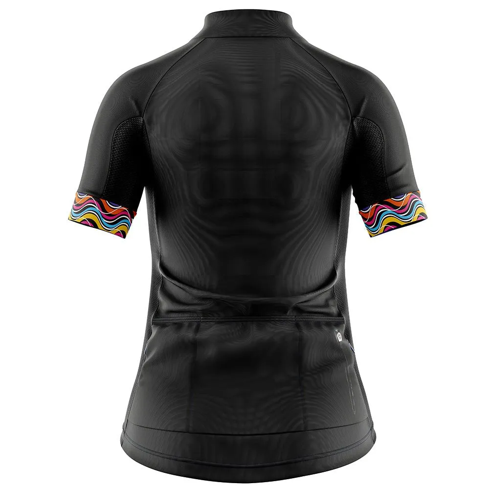 Womens Black Stripe Cycling Jersey