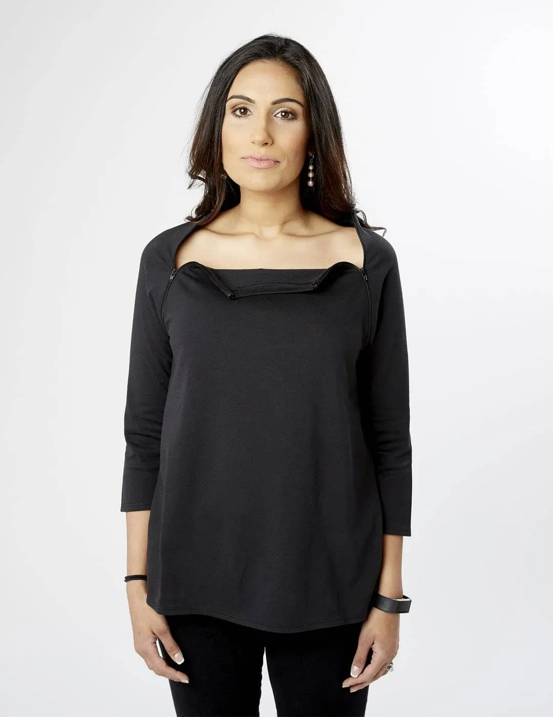Womens Chest Port Access Shirt - Black