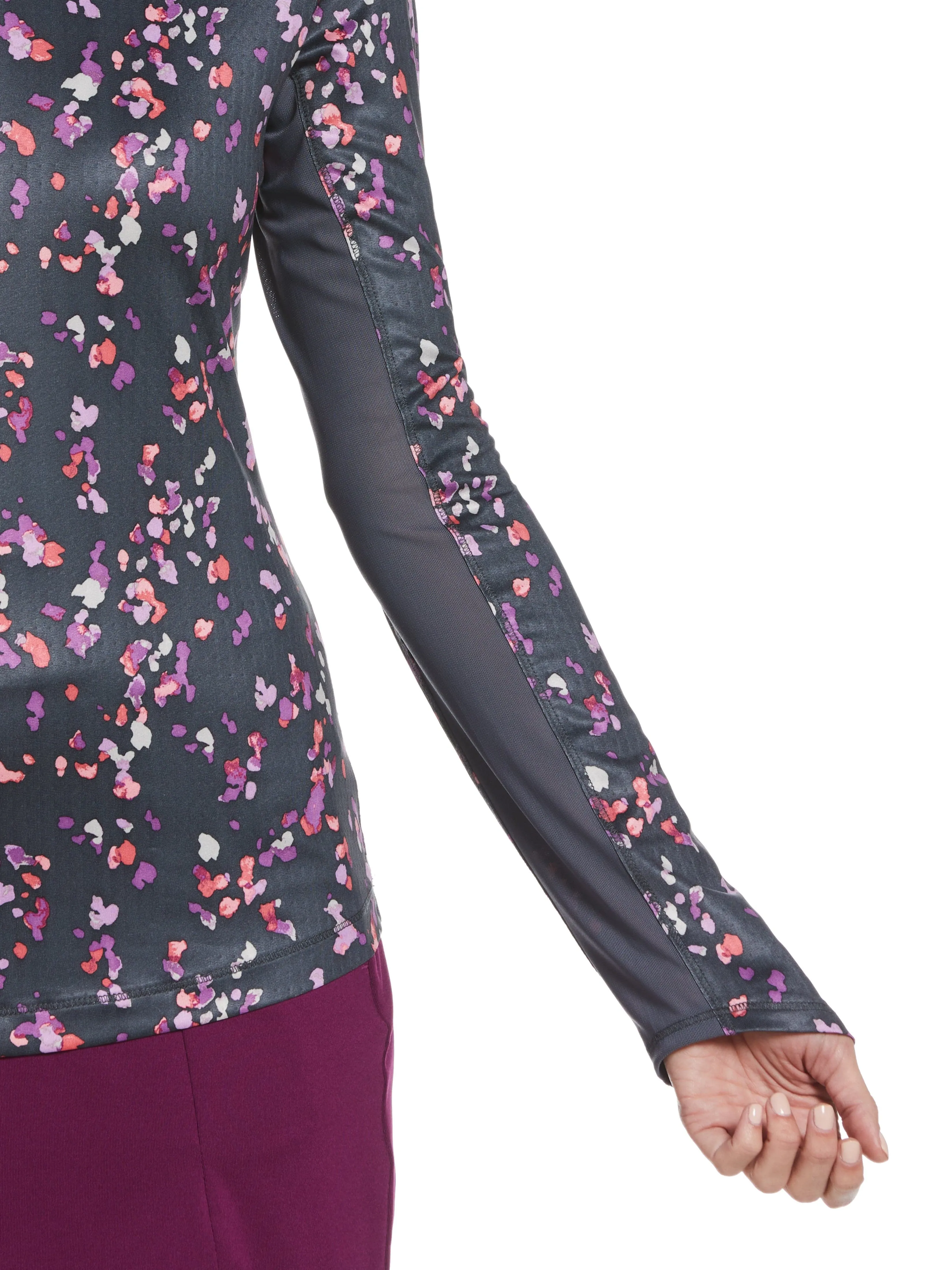 Womens Dab Print Sun Protection Golf Shirt